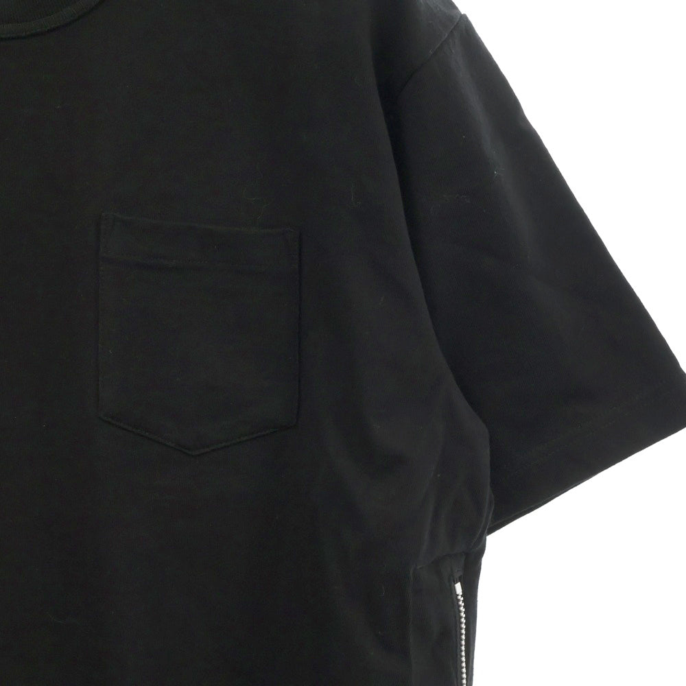 Sacai(サカイ) 24SS Cotton Jersey T-Shirt コットンジャージー半袖Tシャツ ブラック 24-03377M