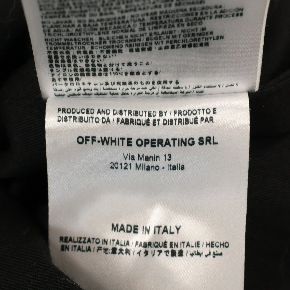 OFF-WHITE(オフホワイト) 17AW ウール ベルテッド チェック チェスターコート ブラック/ホワイト レディース OWEA107F17682166