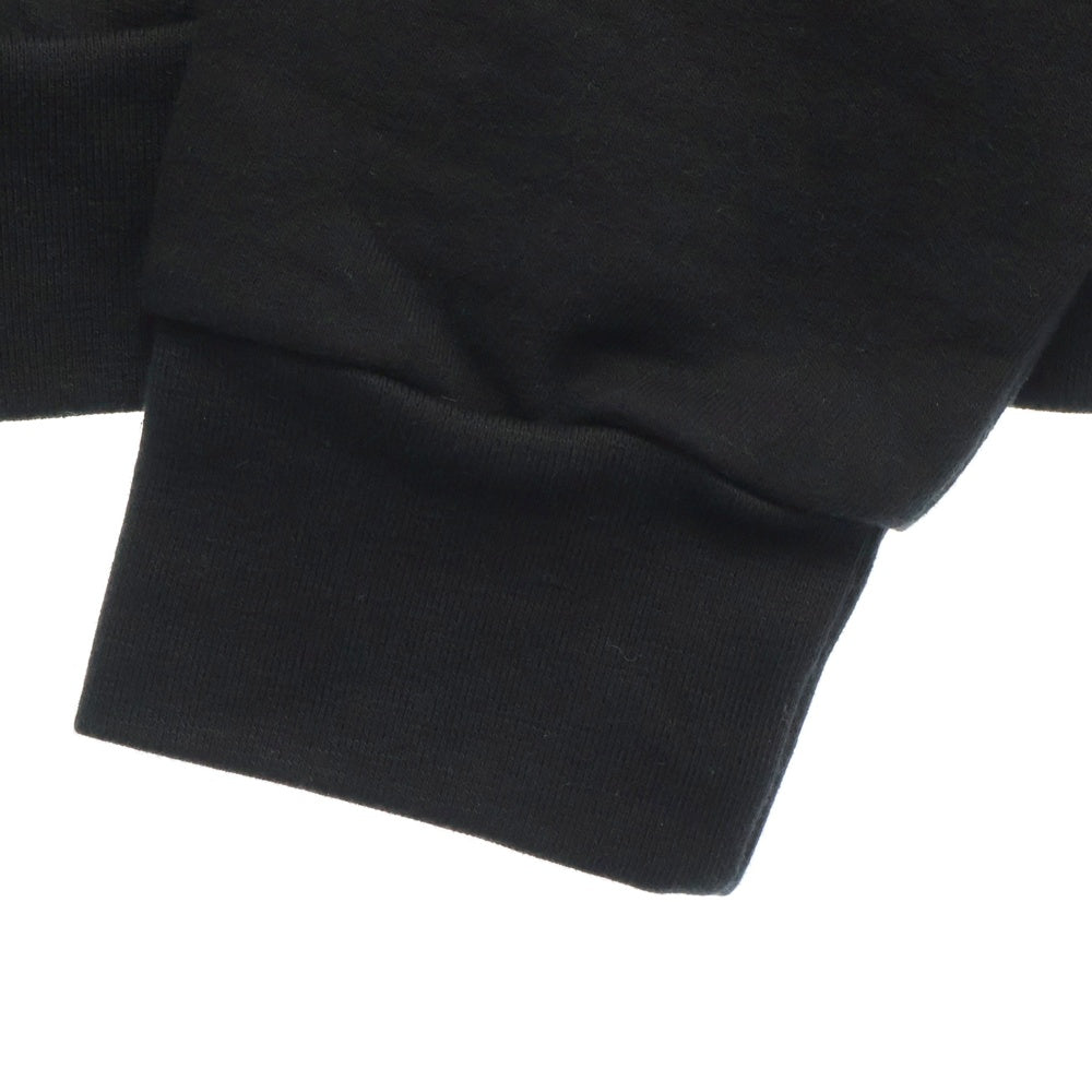 CHROME HEARTS(クロムハーツ) Horseshoe Crewneck Sweatshirt ホースシュープリント 袖フローラル クルーネックスウェットトレーナー ブラック