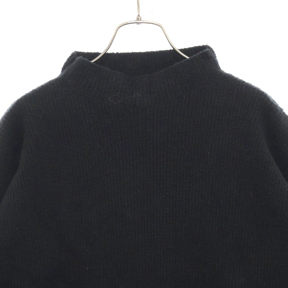 CHROME HEARTS(クロムハーツ) ハラコクロスパッチ ハイネック ニットセーター ブラック