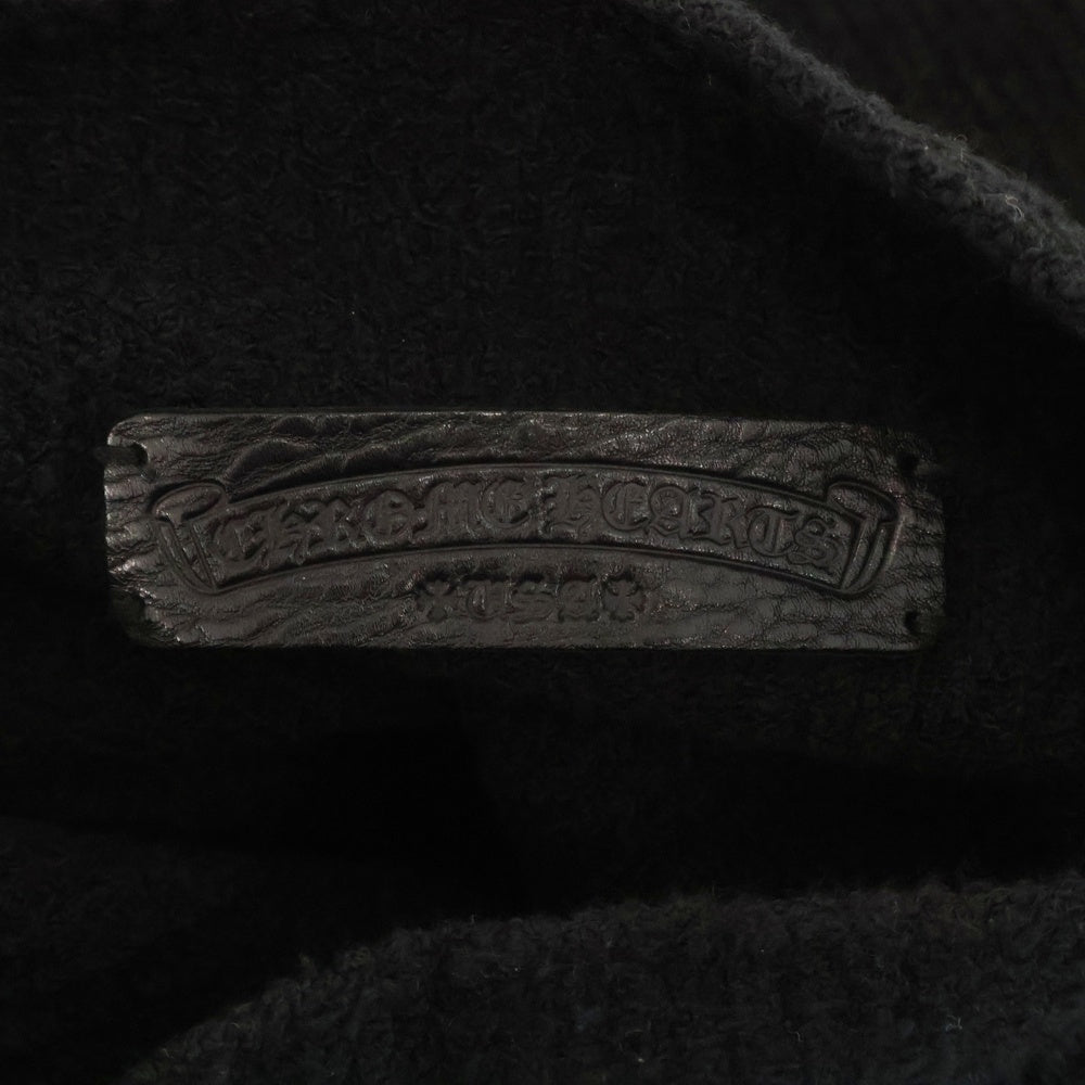 CHROME HEARTS(クロムハーツ) ハラコクロスパッチ ハイネック ニットセーター ブラック