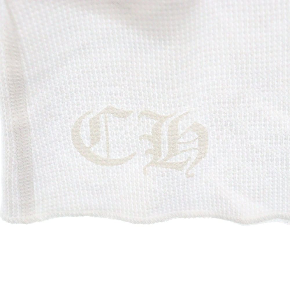 CHROME HEARTS(クロムハーツ) Horseshoe Arm Floral Thermal L/S Tee ホースシュー アームフローラル サーマル長袖Tシャツ ロンT ホワイト