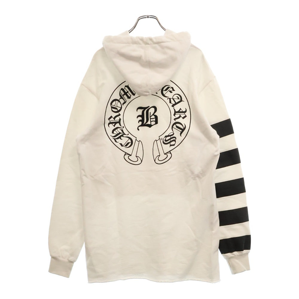 CHROME HEARTS(クロムハーツ) BELLA HD PLVR ベラ・ハディット ホースシュー プリント カットオフ スウェット プルオーバーパーカー ホワイト