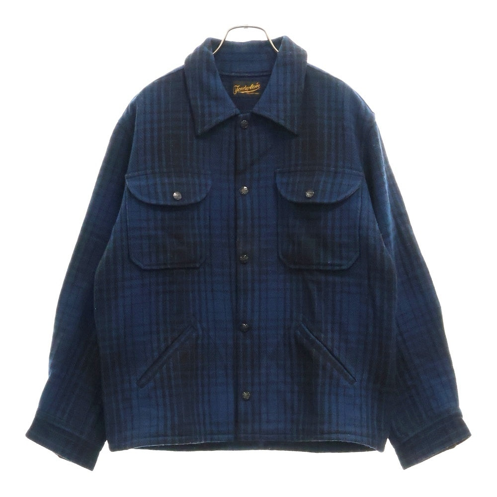 TENDERLOIN(テンダーロイン) 11AW T-BEAR WOOL JKT ベア ウール チェック ジャケット ブルー