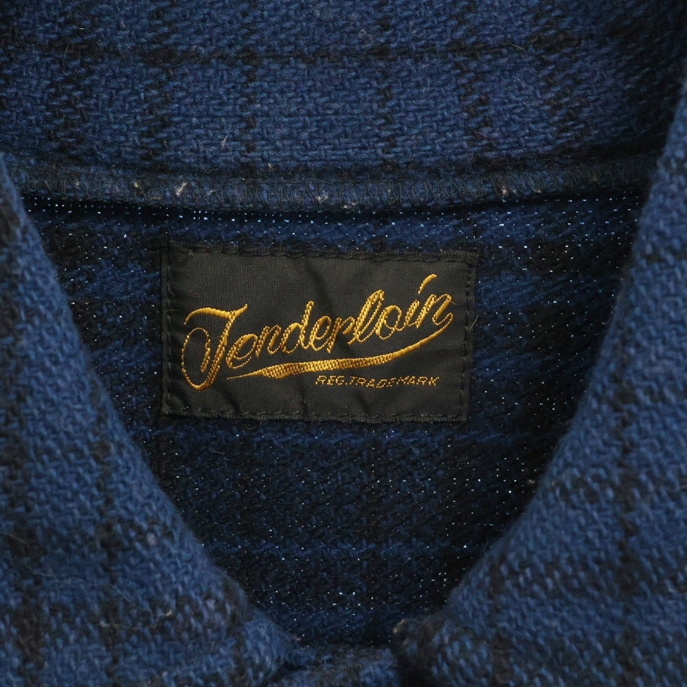 TENDERLOIN(テンダーロイン) 11AW T-BEAR WOOL JKT ベア ウール チェック ジャケット ブルー