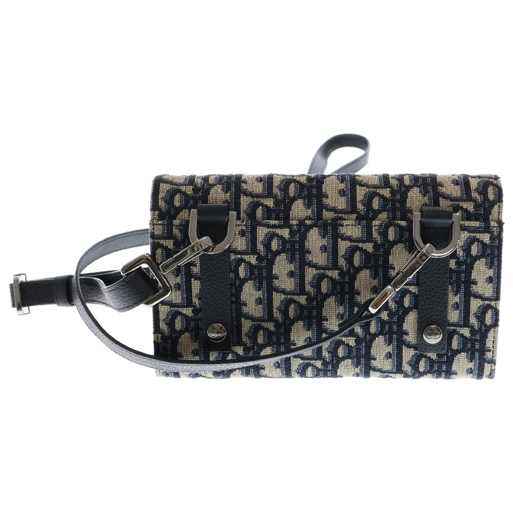 DIOR(ディオール) Trotter トロッター オブリーク コンパクト ショルダーウォレット ショルダーバッグ ベージュ 24-BO-0199