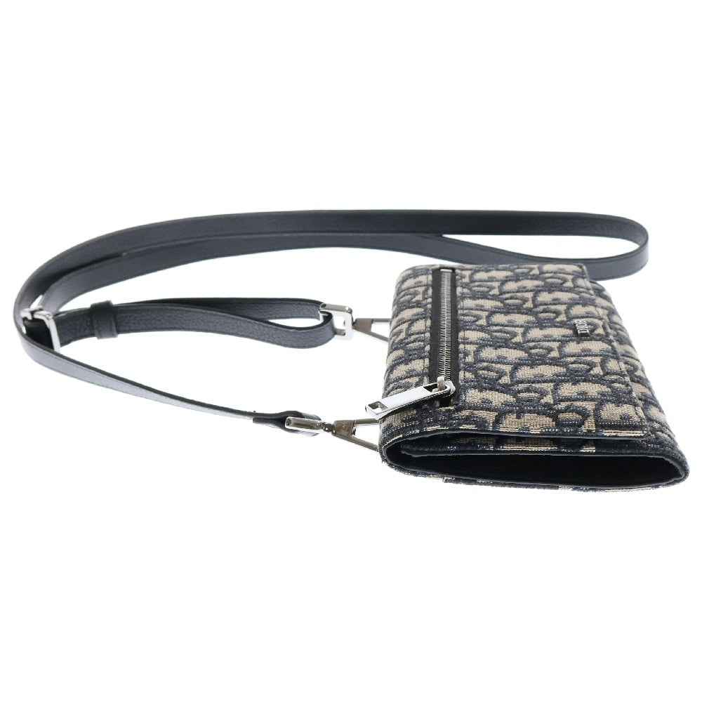 DIOR(ディオール) Trotter トロッター オブリーク コンパクト ショルダーウォレット ショルダーバッグ ベージュ 24-BO-0199