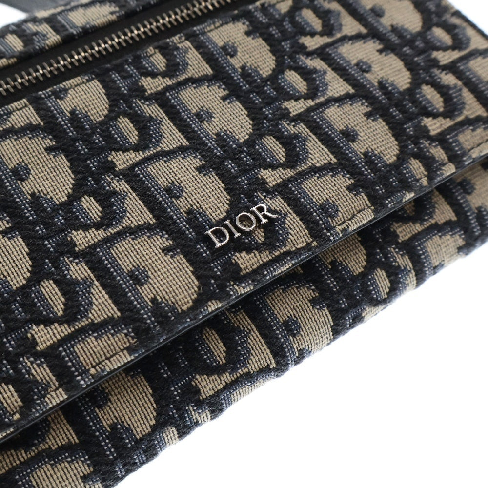 DIOR(ディオール) Trotter トロッター オブリーク コンパクト ショルダーウォレット ショルダーバッグ ベージュ 24-BO-0199