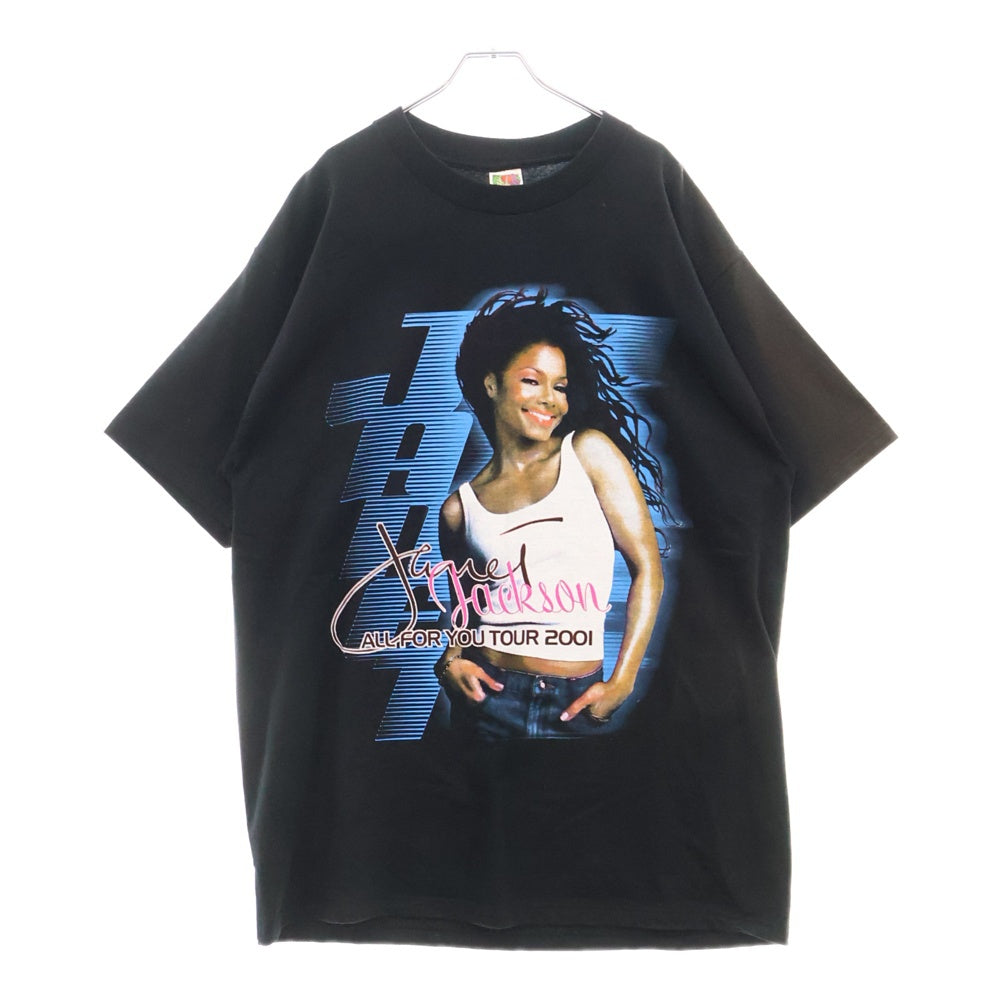 VINTAGE(ヴィンテージ) 00s JANET JACKSON ALL FOR YOU TOUR ジャネットジャクソン ツアー 両面プリント 半袖Tシャツ カットソー ブラック