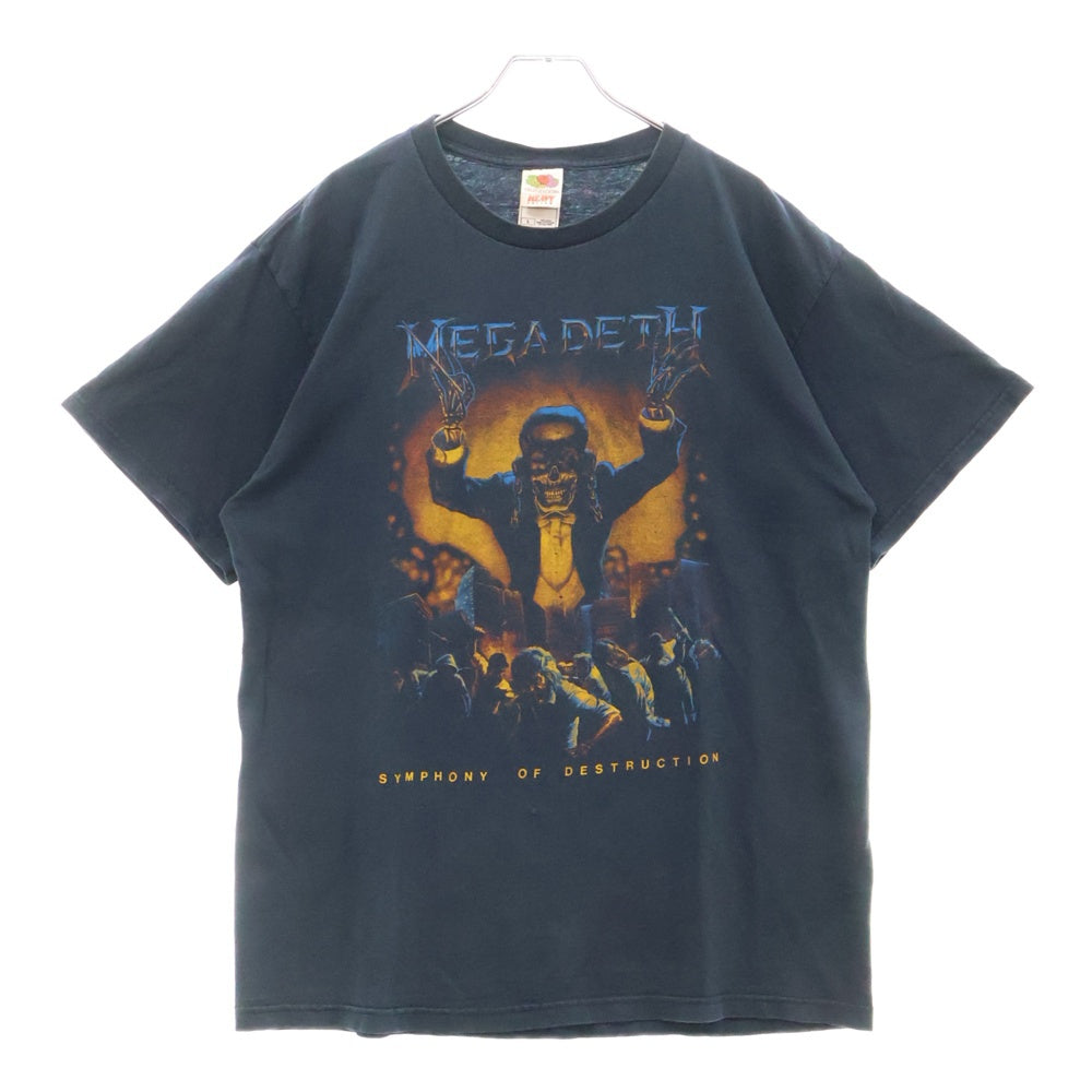 VINTAGE(ヴィンテージ) 90s MEGADETH SYMPHONY OF DISTRUCTION メガデス 狂乱のシンフォニー 両面プリント 半袖Tシャツ カットソー ブラック