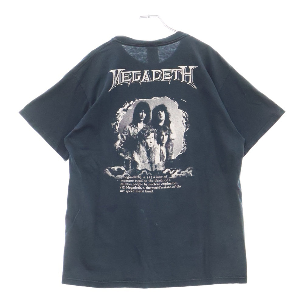 VINTAGE(ヴィンテージ) 90s MEGADETH SYMPHONY OF DISTRUCTION メガデス 狂乱のシンフォニー 両面プリント 半袖Tシャツ カットソー ブラック