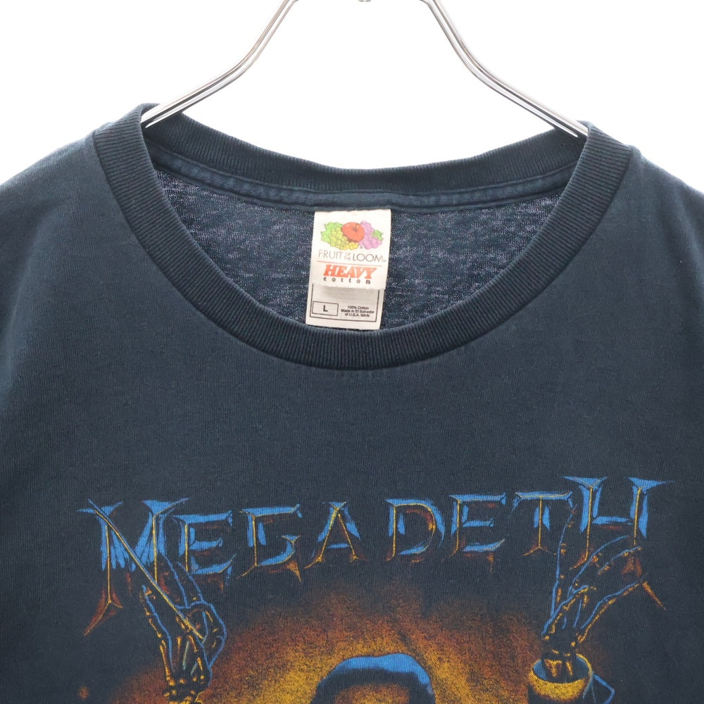 VINTAGE(ヴィンテージ) 90s MEGADETH SYMPHONY OF DISTRUCTION メガデス 狂乱のシンフォニー 両面プリント 半袖Tシャツ カットソー ブラック
