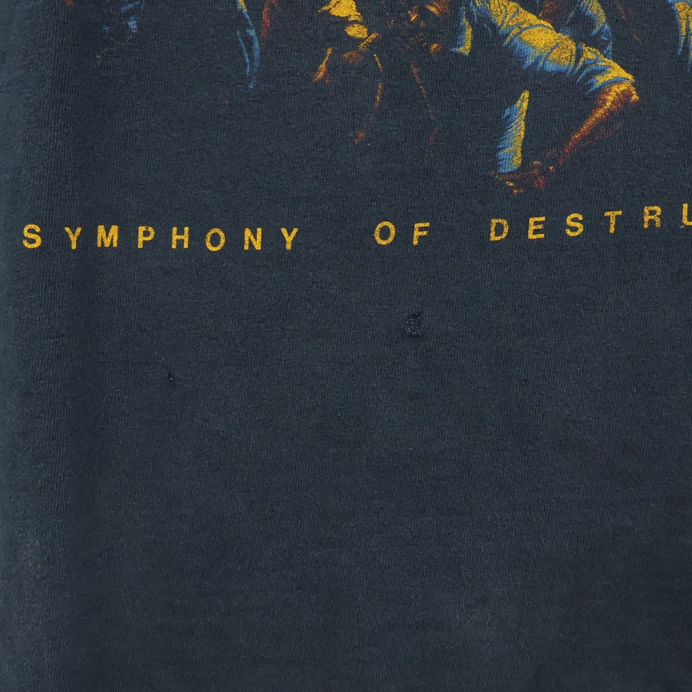 VINTAGE(ヴィンテージ) 90s MEGADETH SYMPHONY OF DISTRUCTION メガデス 狂乱のシンフォニー 両面プリント 半袖Tシャツ カットソー ブラック