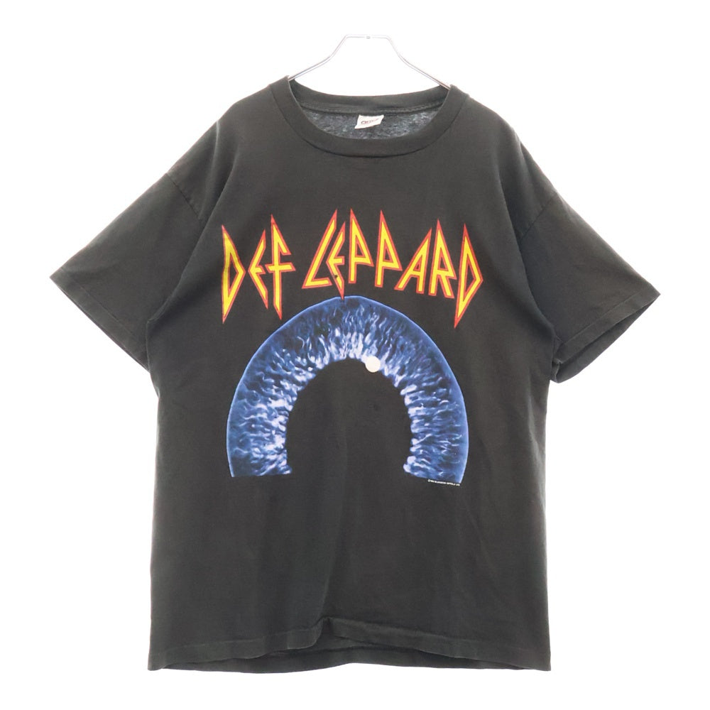 VINTAGE(ヴィンテージ) 90s DEF LEPPARD ADRENALIZE デフ レパード アドレナライズ 両面プリント 半袖Tシャツ カットソー ブラック