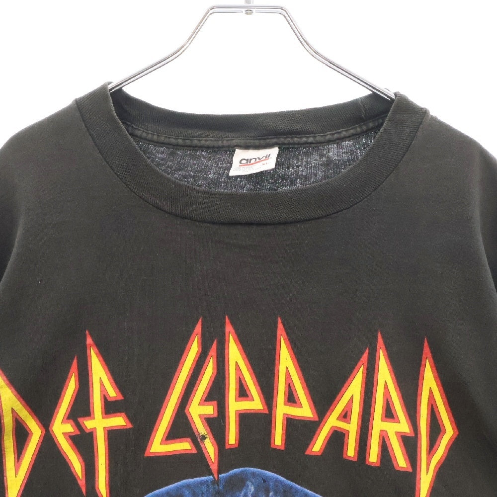 VINTAGE(ヴィンテージ) 90s DEF LEPPARD ADRENALIZE デフ レパード アドレナライズ 両面プリント 半袖Tシャツ カットソー ブラック