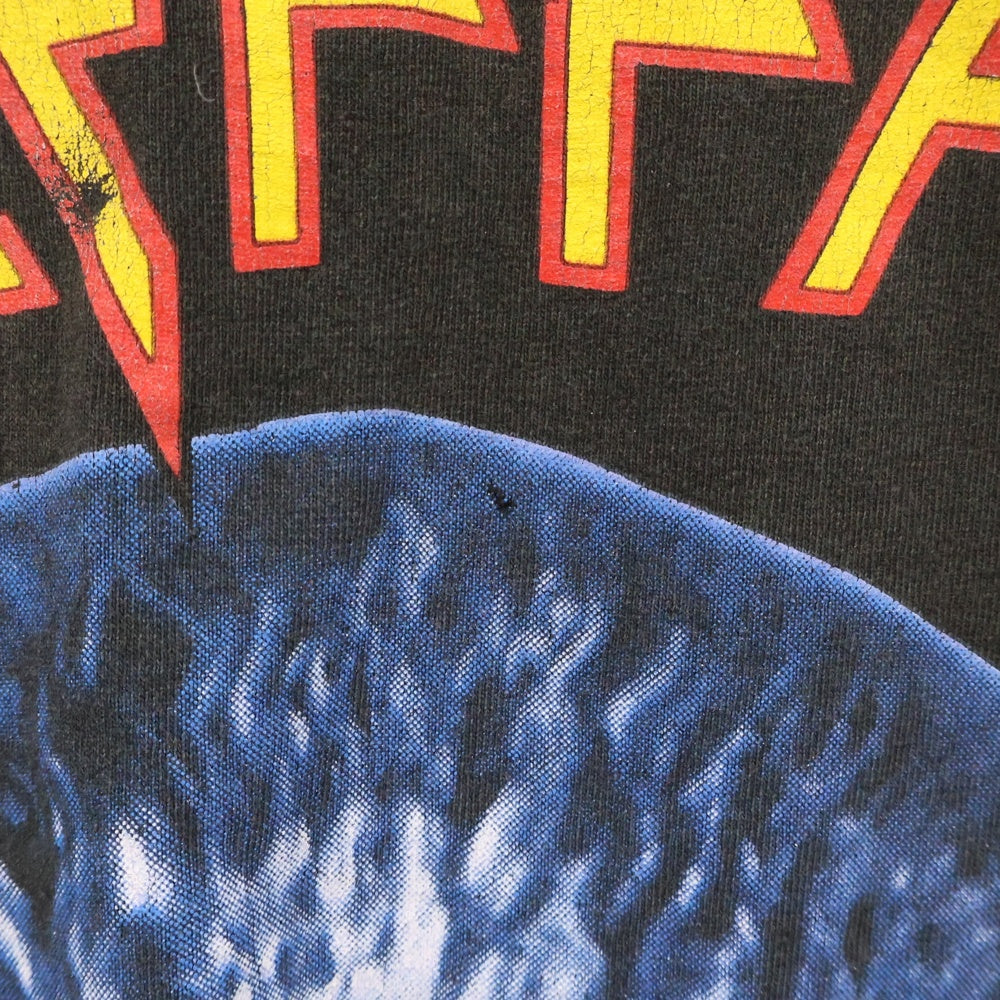 VINTAGE(ヴィンテージ) 90s DEF LEPPARD ADRENALIZE デフ レパード アドレナライズ 両面プリント 半袖Tシャツ カットソー ブラック
