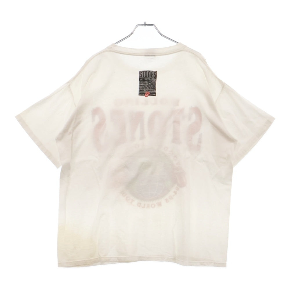 VINTAGE(ヴィンテージ) 90s ROLLING STONES VOODOO LOUNGE TOUR ローリングストーンズ ツアー プリント 半袖Tシャツ カットソー ホワイト