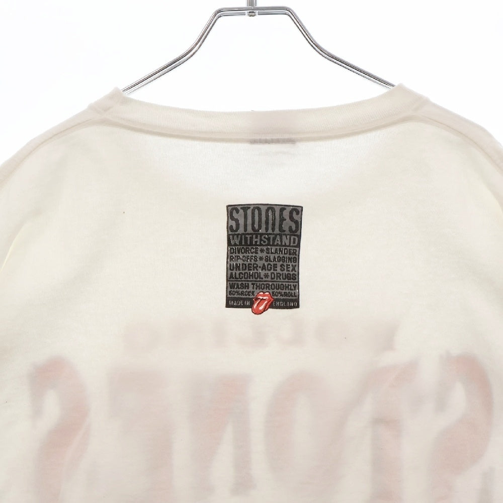VINTAGE(ヴィンテージ) 90s ROLLING STONES VOODOO LOUNGE TOUR ローリングストーンズ ツアー プリント 半袖Tシャツ カットソー ホワイト
