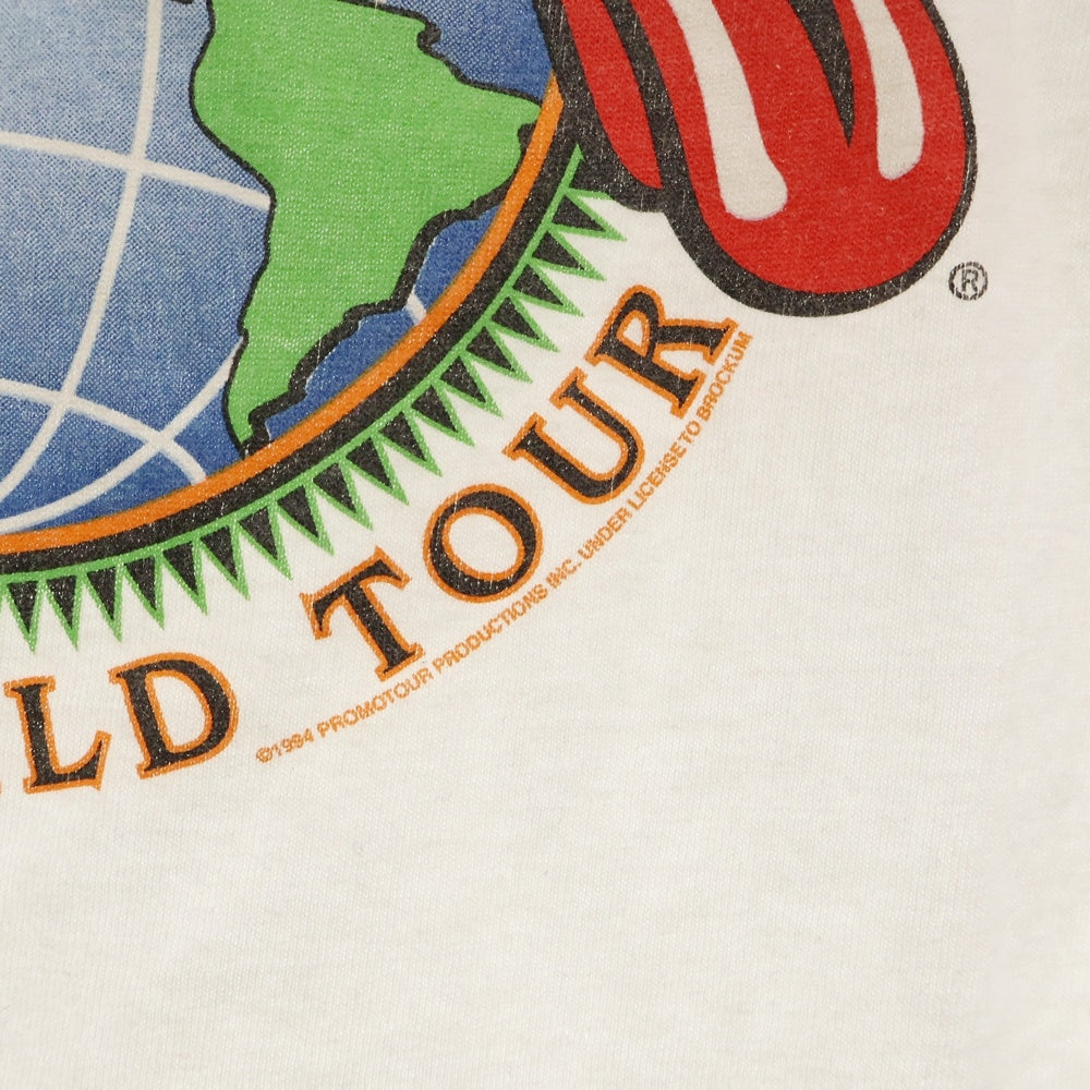 VINTAGE(ヴィンテージ) 90s ROLLING STONES VOODOO LOUNGE TOUR ローリングストーンズ ツアー プリント 半袖Tシャツ カットソー ホワイト