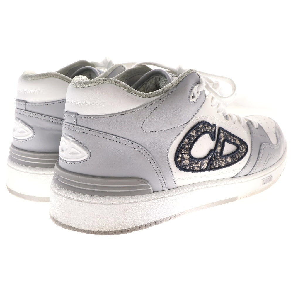 DIOR(ディオール) B57 MID TOP CALF DO JACQUARD ミッドトップ カーフレザー ジャガード スニーカーシューズ グレー/ホワイト 3SH141ZXU86043