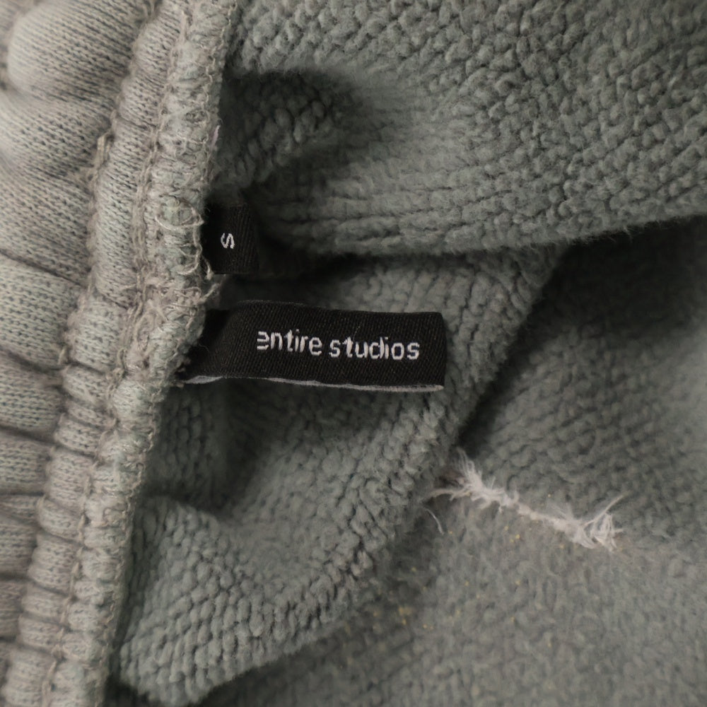 entire studios(エンタイア スタジオ) HEAVY SWEATPANTS WASHED ウォッシュド ヘビー スウェット ロングパンツ グレー ES2111 P0032