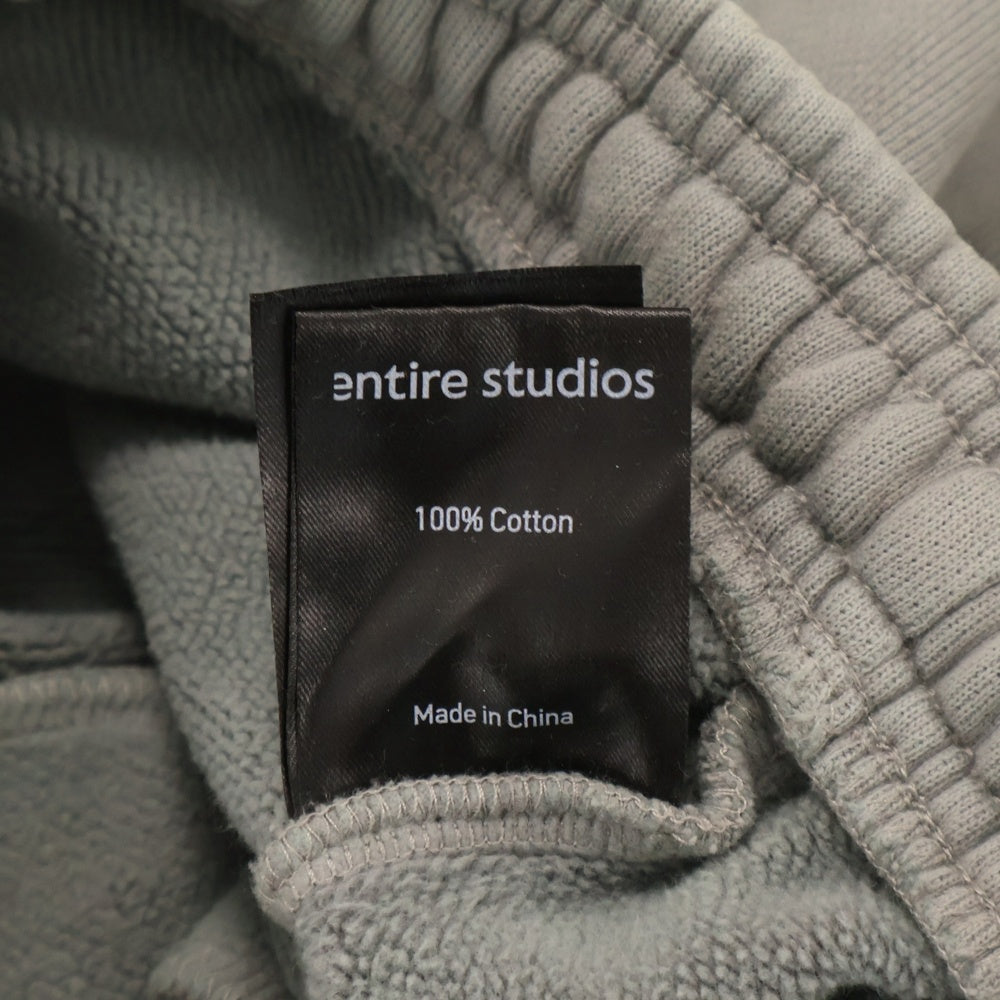 entire studios(エンタイア スタジオ) HEAVY SWEATPANTS WASHED ウォッシュド ヘビー スウェット ロングパンツ グレー ES2111 P0032
