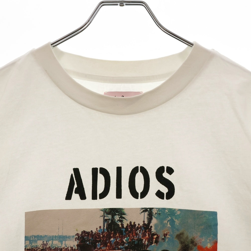 Palm Angels(パームエンジェルス) フォトプリント クルーネック 半袖Tシャツ カットソー ホワイト PMAA001S18084018