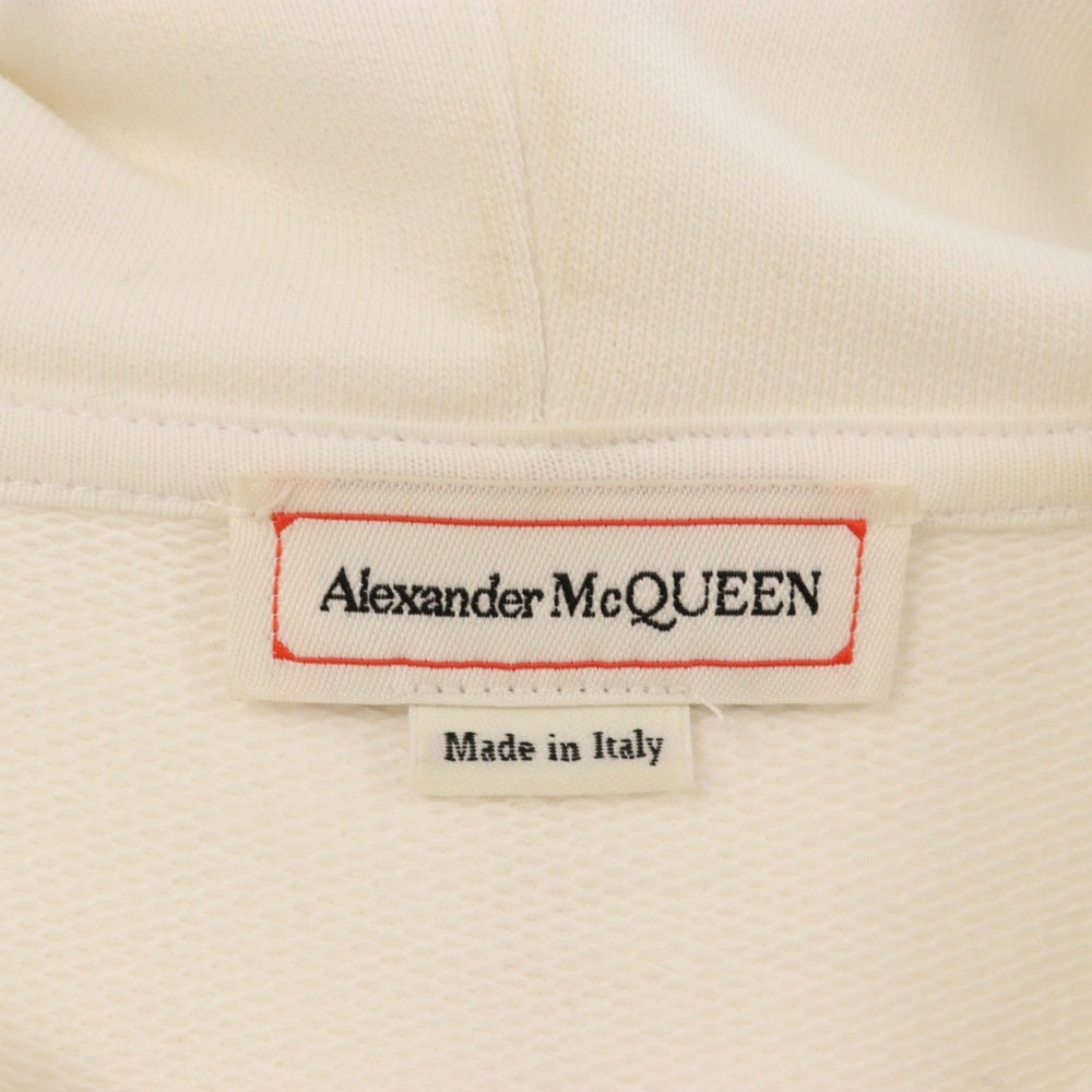 Alexander McQueen(アレキサンダーマックイーン) 22AW ロゴプリント スウェット プルオーバーパーカー ホワイト 727687 QUZ36