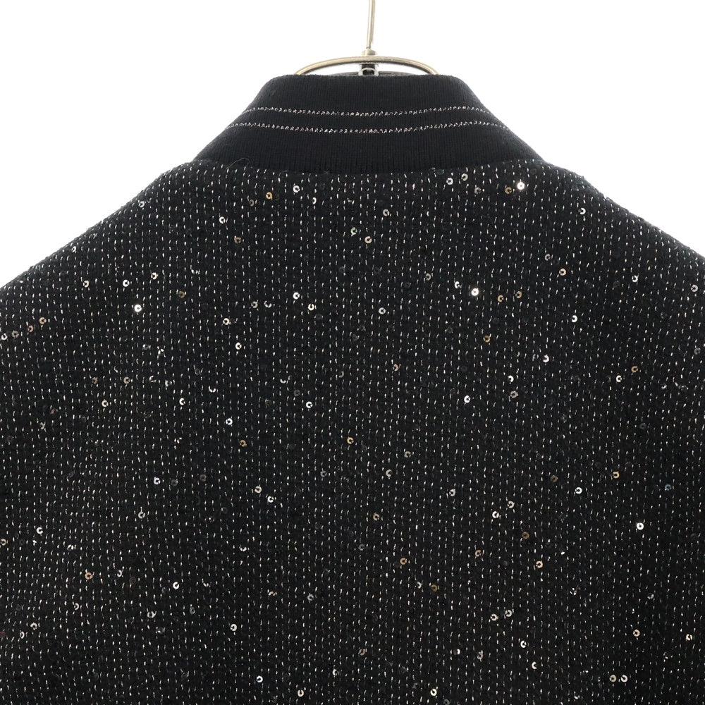 SAINT LAURENT PARIS(サンローランパリ) 20SS Bomber Jacket スパンコール ジップアップ ボンバー ジャケット ブルゾン ブラック 603482 Y1A02