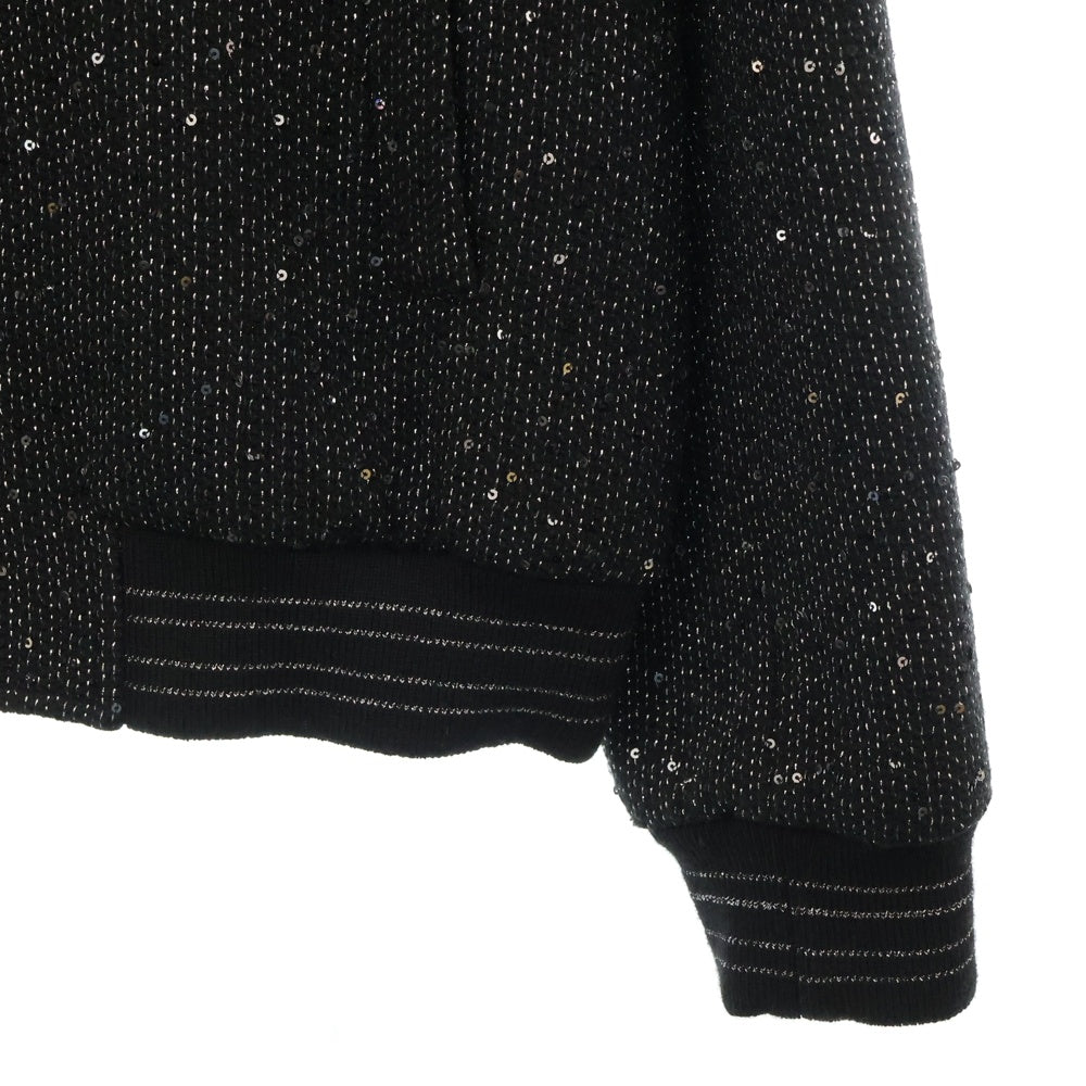 SAINT LAURENT PARIS(サンローランパリ) 20SS Bomber Jacket スパンコール ジップアップ ボンバー ジャケット ブルゾン ブラック 603482 Y1A02