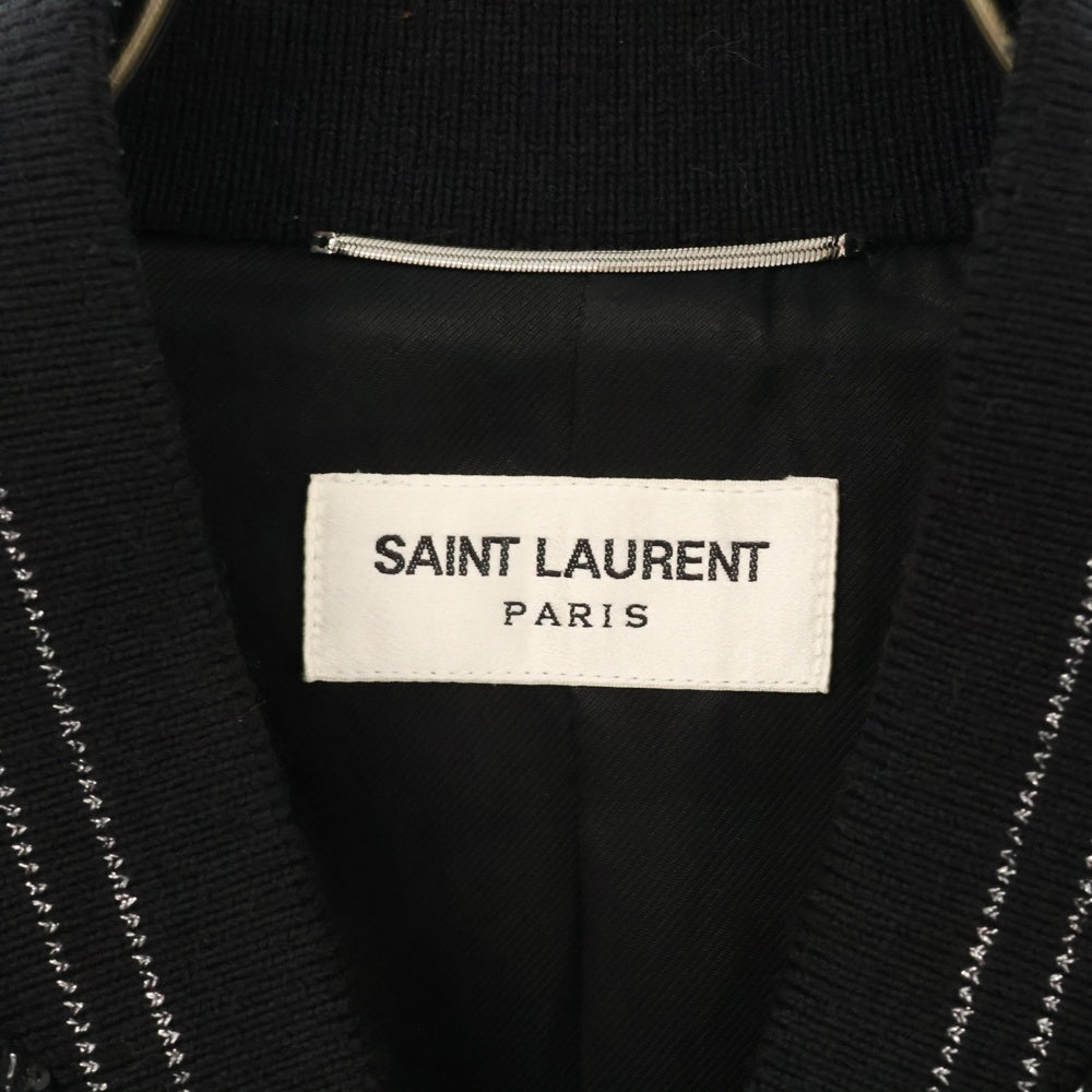 SAINT LAURENT PARIS(サンローランパリ) 20SS Bomber Jacket スパンコール ジップアップ ボンバー ジャケット ブルゾン ブラック 603482 Y1A02