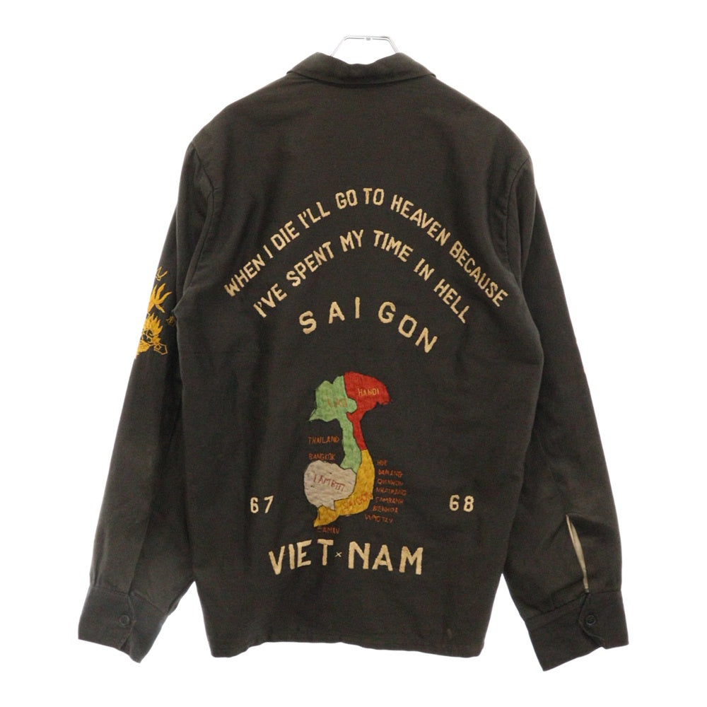 VINTAGE(ヴィンテージ) 60s VIETNAM SOUVENIR JACKET SAIGON 刺繍 ベトジャン スーベニア ジップアップ ジャケット ブラック