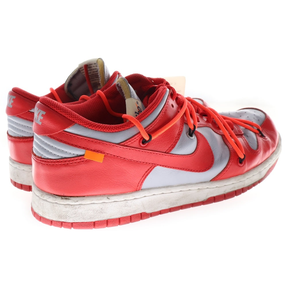 NIKE(ナイキ) ×OFF-WHITE DUNK LOW オフホワイト ダンク ローカットスニーカー レッド/グレー US10/28cm CT0856-600