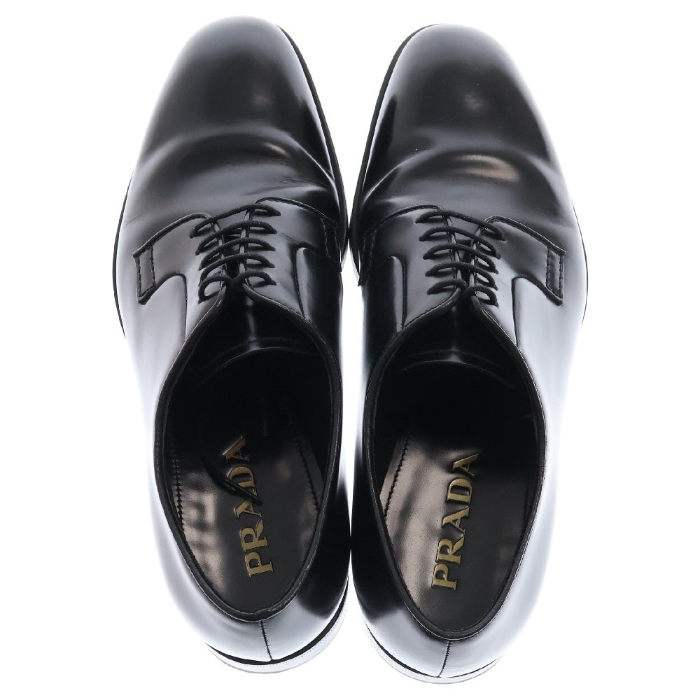 PRADA(プラダ) Brushed Leather Derby Shoes ブラッシュドレザー ローカットシューズ ドレスシューズ ローファー 革靴 ブラック 2EB200