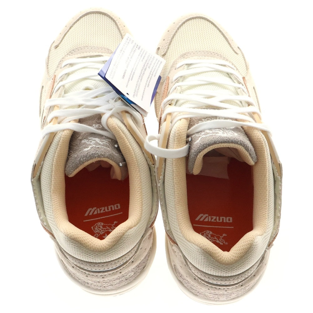 MIZUNO(ミズノ) ×IL BISONTE SKY MEDAL イルビゾンテ スカイメダル スウェード メッシュ ローカットスニーカー ベージュ US8.5/26.5cm D1GG240201