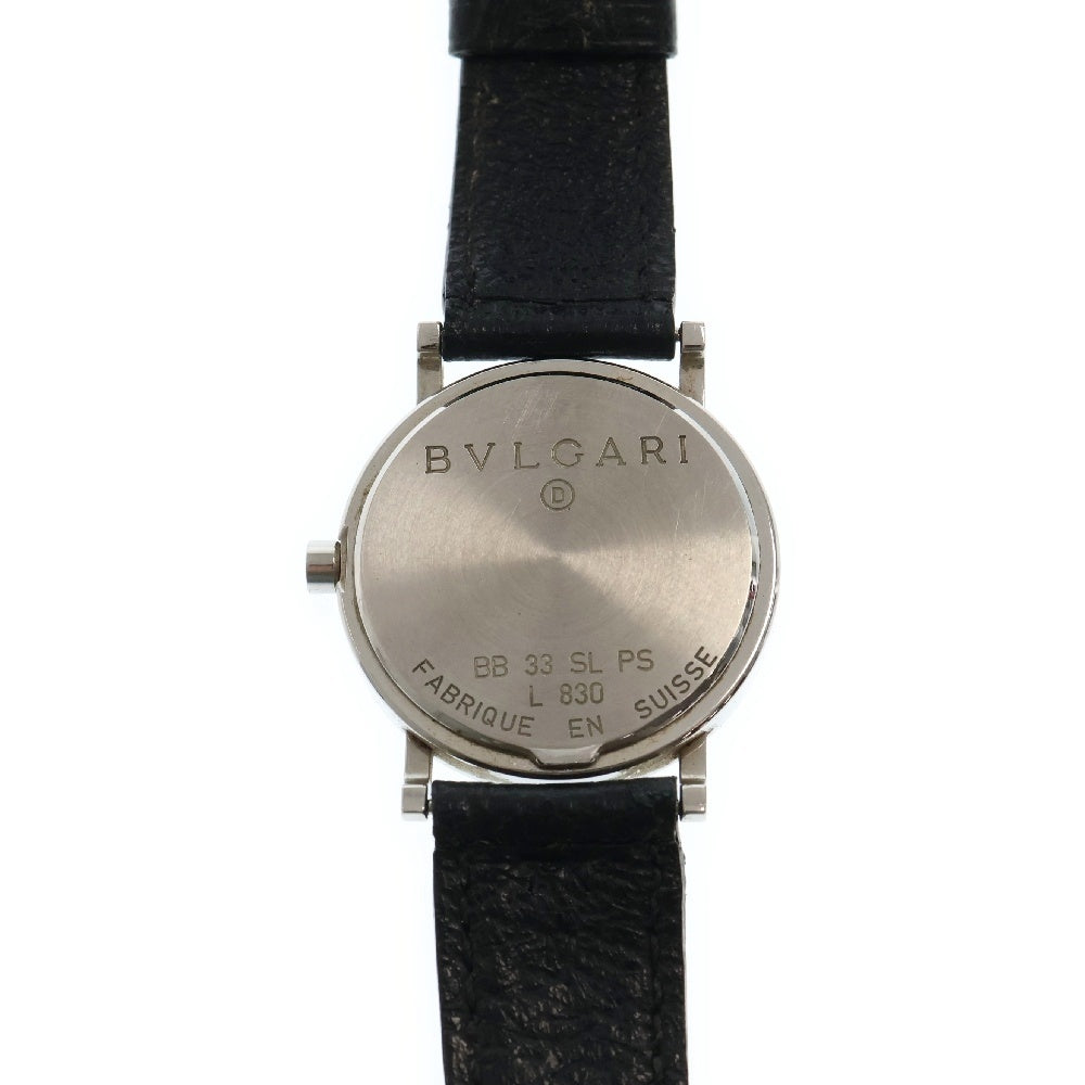 BVLGARI(ブルガリ) ブルガリブルガリ スモールセコンド クォーツ ステンレス 腕時計 ブラック/シルバー BB33SLPS