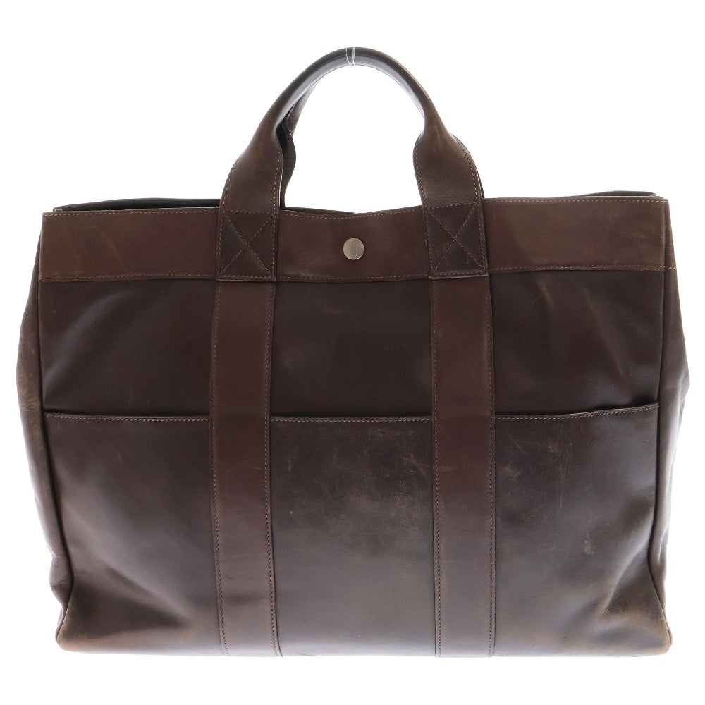 HERMES(エルメス) フールトゥMM エヴァーカーフ ハンド トートバッグ ブラウン □F刻印