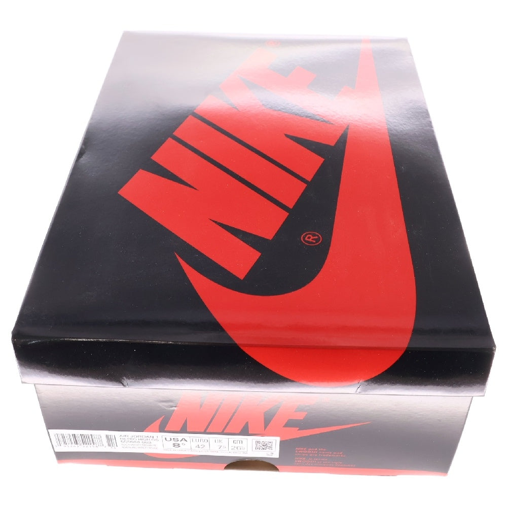 NIKE(ナイキ) AIR JORDAN 1 HIGH OG PATENT BRED エアジョーダン1 OG パテント ブレッド ハイカットスニーカー ブラック/レッド US8.5/26.5cm 555088-063