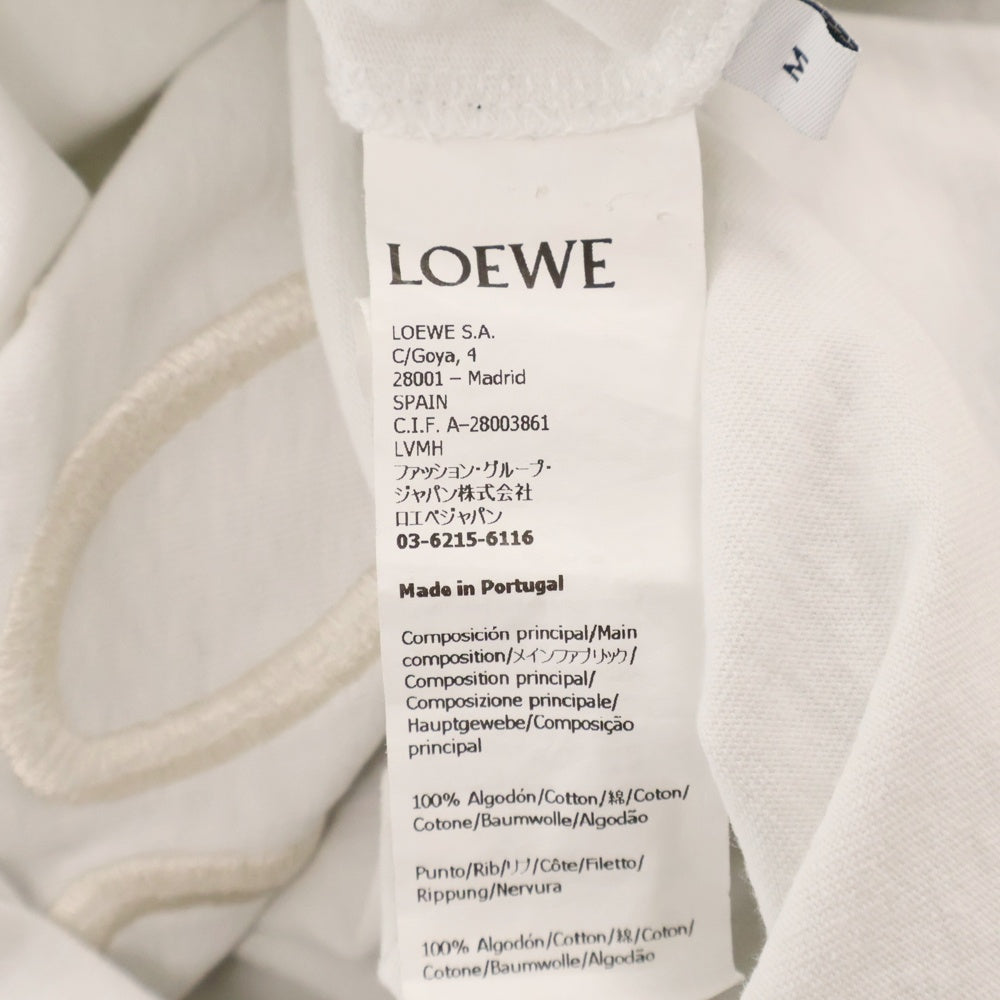 LOEWE(ロエベ) アナグラム スプリットロゴ刺繍 半袖Tシャツ ホワイト H526Y22XAG