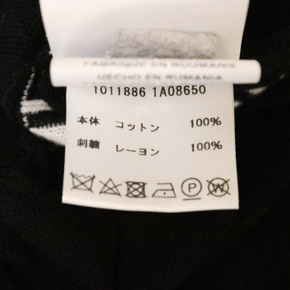 VERSACE(ヴェルサーチ) 総柄 クルーネック ニットセーター ブラック 1011886