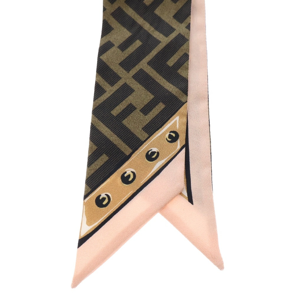 FENDI(フェンディ) ラッピー ズッカ総柄 シルク スカーフ ブラウン FXT011 AQD6 レディース
