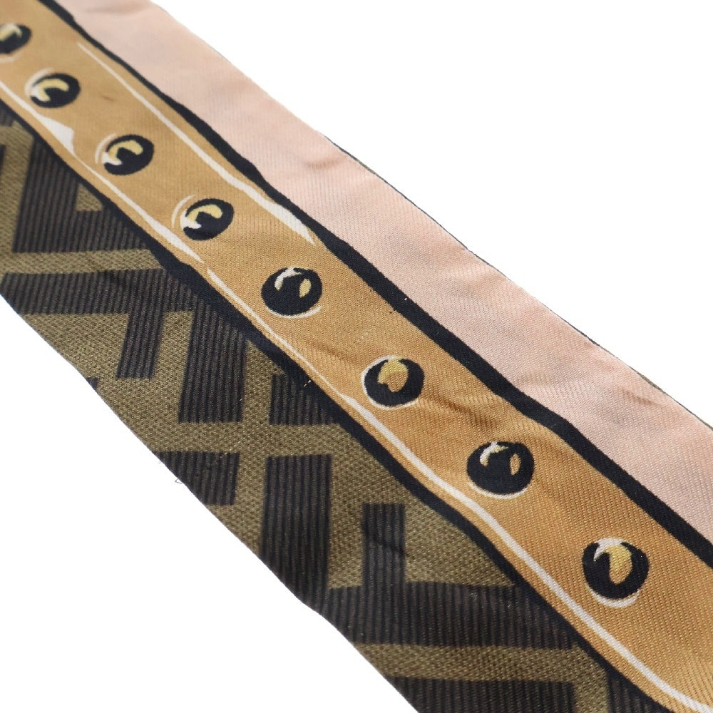 FENDI(フェンディ) ラッピー ズッカ総柄 シルク スカーフ ブラウン FXT011 AQD6 レディース