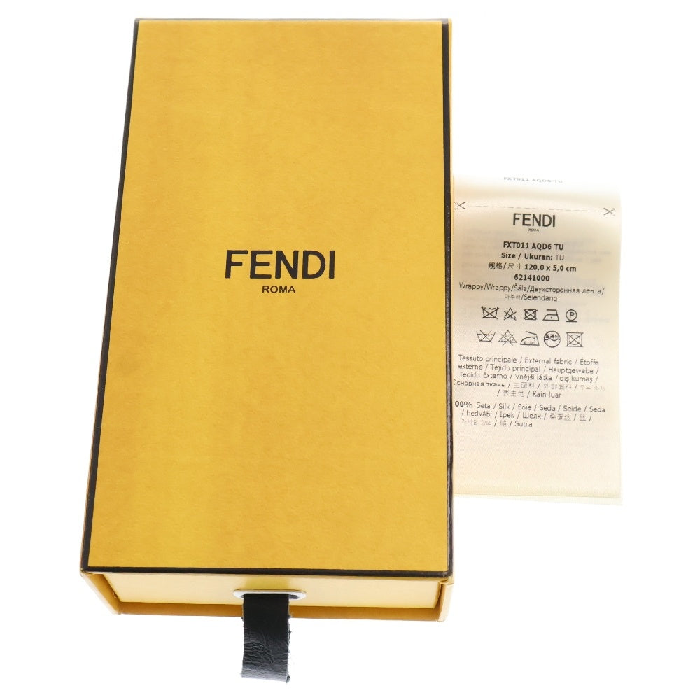 FENDI(フェンディ) ラッピー ズッカ総柄 シルク スカーフ ブラウン FXT011 AQD6 レディース
