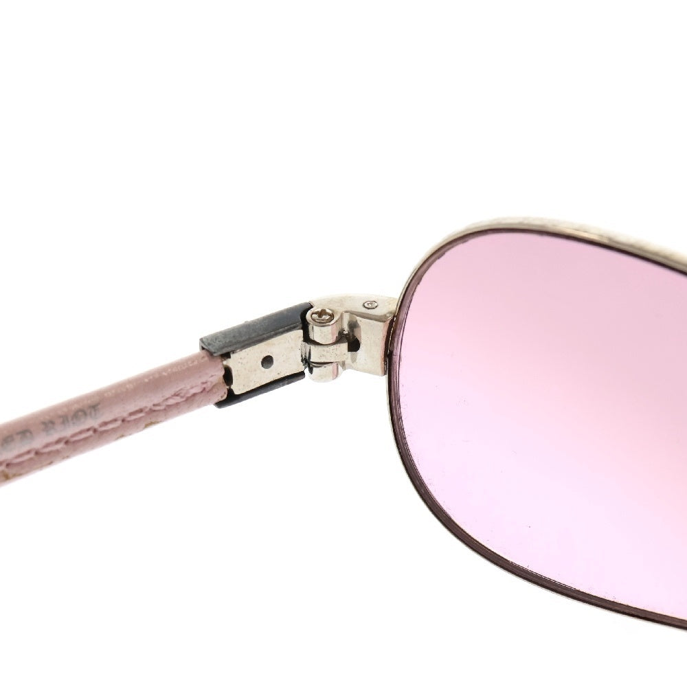 CHROME HEARTS(クロムハーツ) LITTLE RED DRIOT CHプラスレザーテンプルメタルフレームサングラス アイウェア ピンク/シルバー