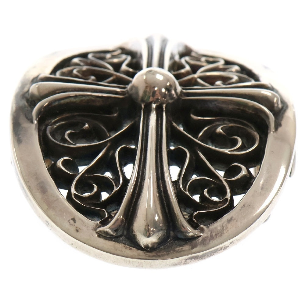 CHROME HEARTS(クロムハーツ) OVAL CROSS STRAP1.5クラシックオーバルクロスバックル レザーベルト シルバー BCA359