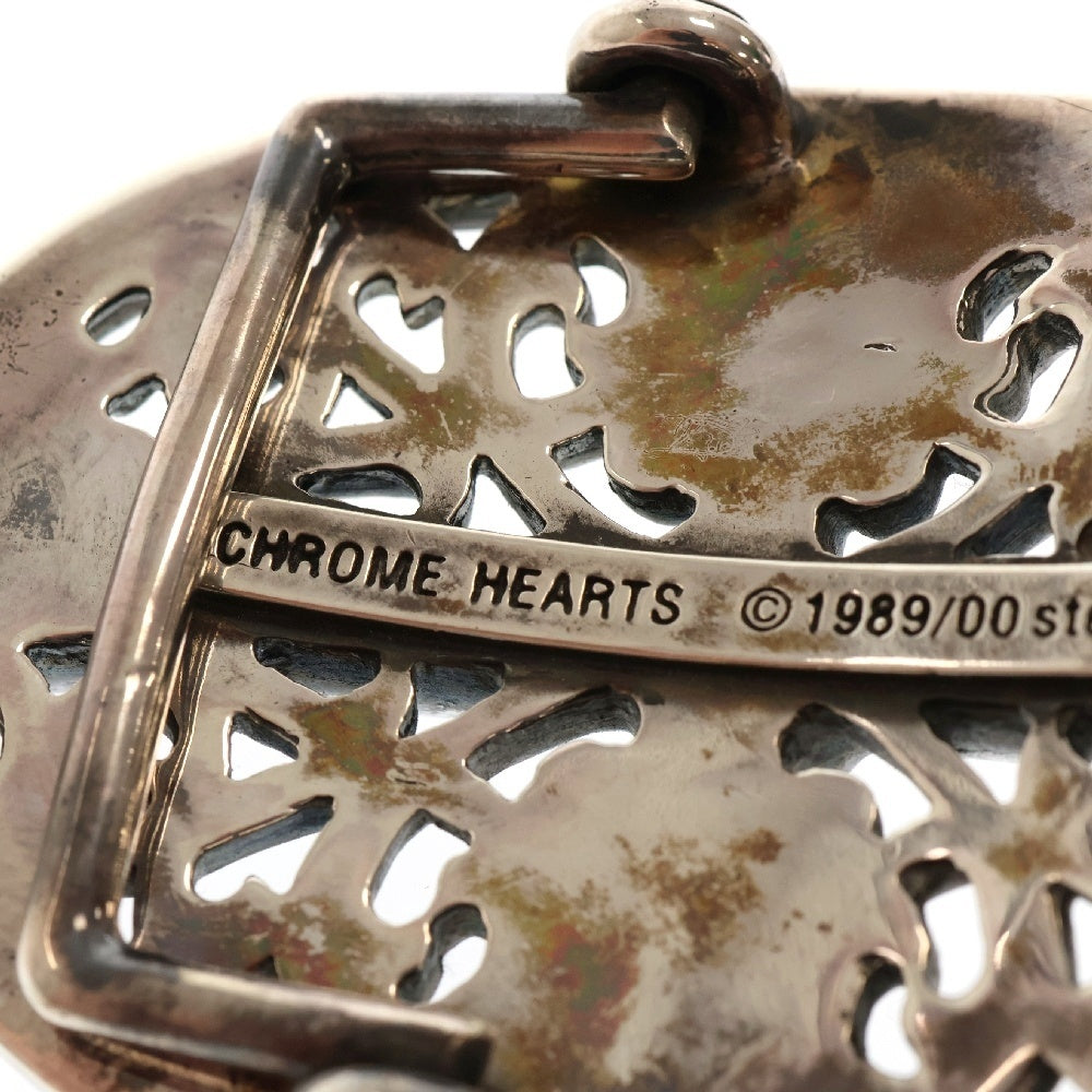 CHROME HEARTS(クロムハーツ) OVAL CROSS STRAP1.5クラシックオーバルクロスバックル レザーベルト シルバー BCA359