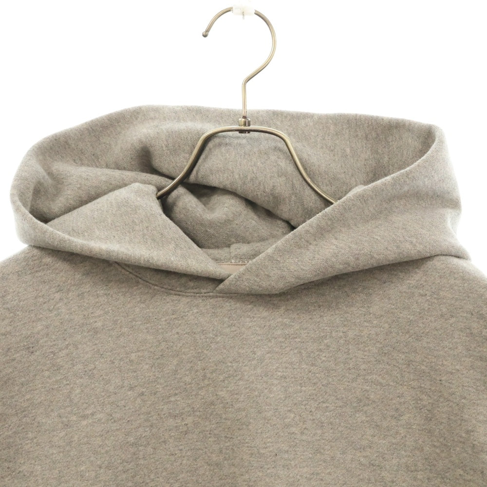 FOG Essentials(エフオージー エッセンシャルズ) Flocky Back Logo Sweat Pullover Parka フロッキーバックロゴ スウェットプルオーバーパーカー グレー
