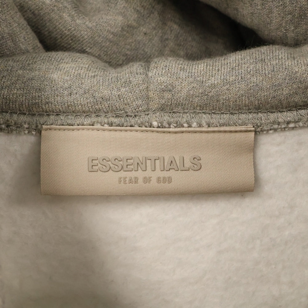 FOG Essentials(エフオージー エッセンシャルズ) Flocky Back Logo Sweat Pullover Parka フロッキーバックロゴ スウェットプルオーバーパーカー グレー