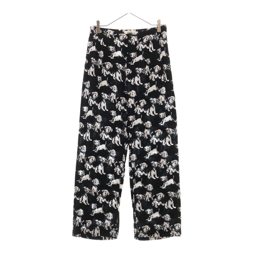 CELINE(セリーヌ) 22SS AMY DORIAN エイミードリアンブレインオンドッグロングパンツ ブラック/ホワイト レディース 2P630307Q