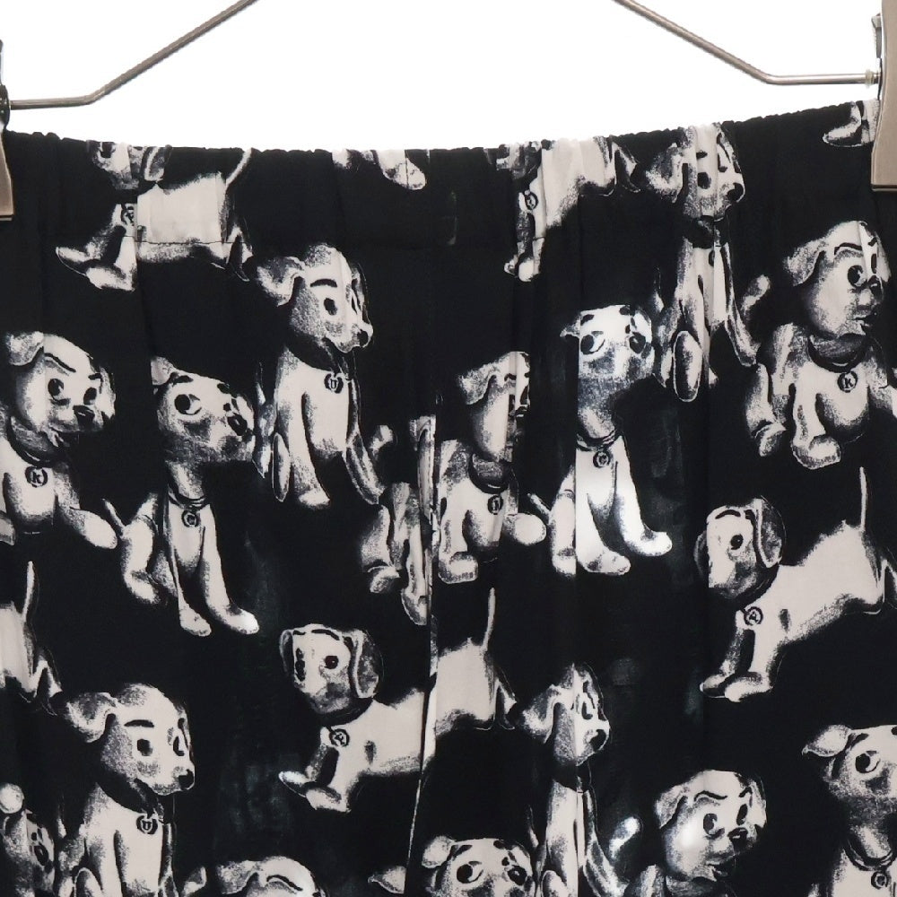 CELINE(セリーヌ) 22SS AMY DORIAN エイミードリアンブレインオンドッグロングパンツ ブラック/ホワイト レディース 2P630307Q